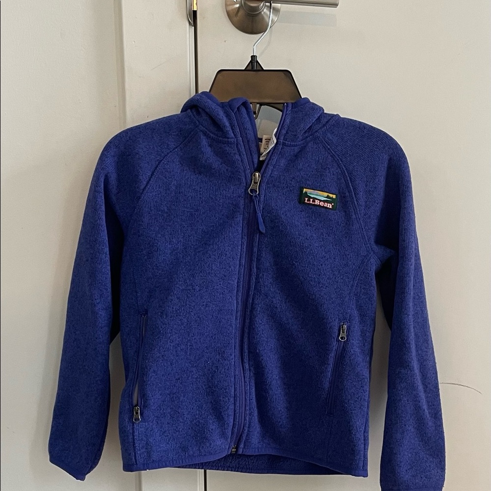 L.L. Bean Sweater Fleece Girls 6x/7 Royal Blue